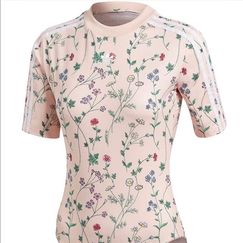 Adidas floral Bodysuit
